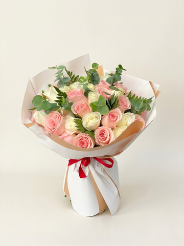 36 rosas blancas