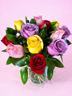 Florero 12 rosas