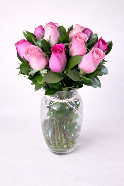 Florero 12 rosas