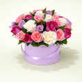 Caja 50 rosas claros