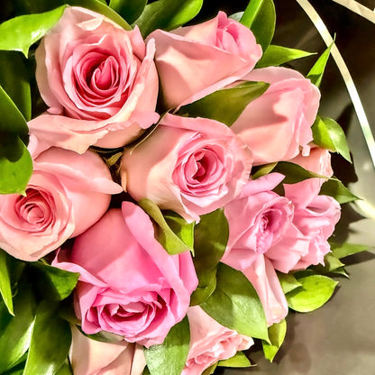 Ramo de 12 rosas rosa