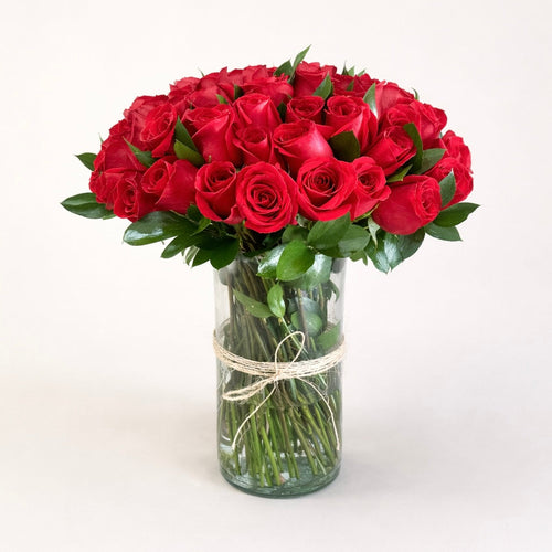 Florero 100 rosas rojas